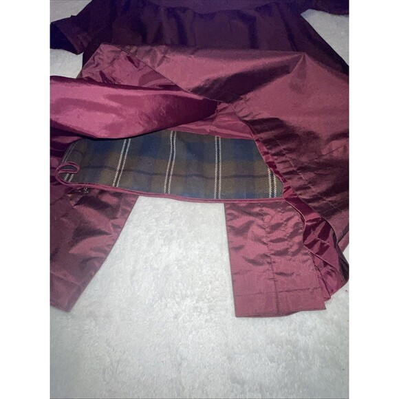 Trench Coat Womens Fleet Street Removable Plaid Flannel Liner 8P Red Burgundy - Picture 12 of 14